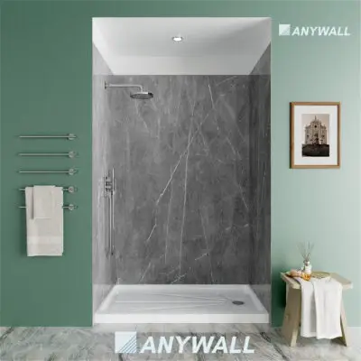 Marble Grey Acrylic Wall Panel for Bathroom, 2.8mm