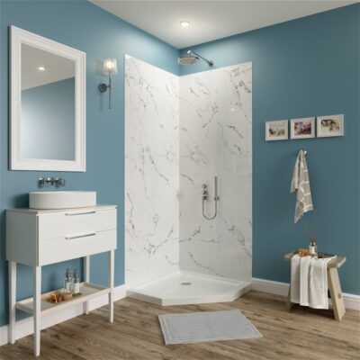 Modern Acrylic Shower Wall Panel – 813x2616mm, Durable & Easy to Install, Smooth White