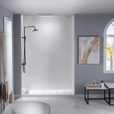 Anywall SMC Ceramic Tile Texture Shower Wall Panel