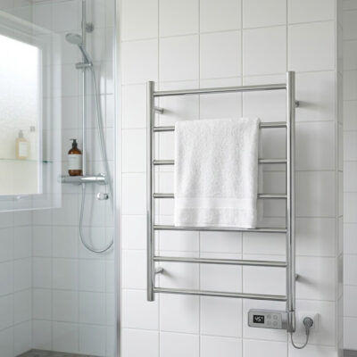 Wall-Mounted Electric Heated Towel Rack - Stainless Steel Towel Warmer