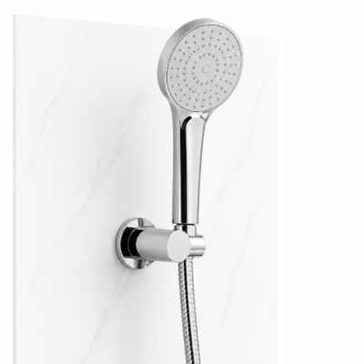 Modern Chrome Handheld Shower Head with Stainless Steel Hose